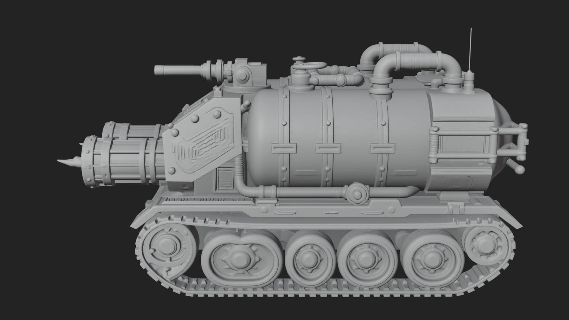 Flame Projector Tank Model Design 3 3D Print Model 3D Model