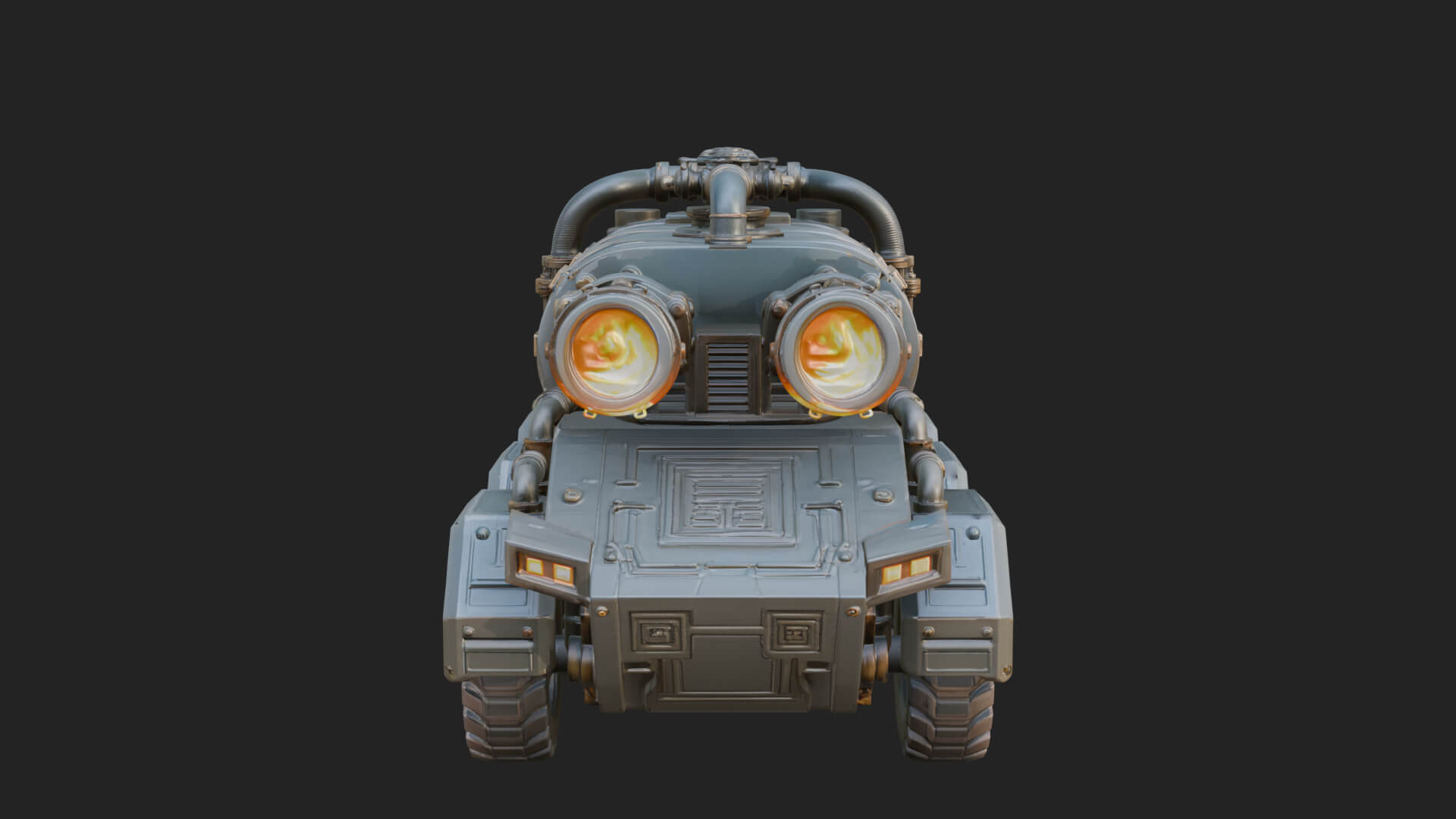 Flame Projector Tank Model Design 4 3D Print Model 3D Model