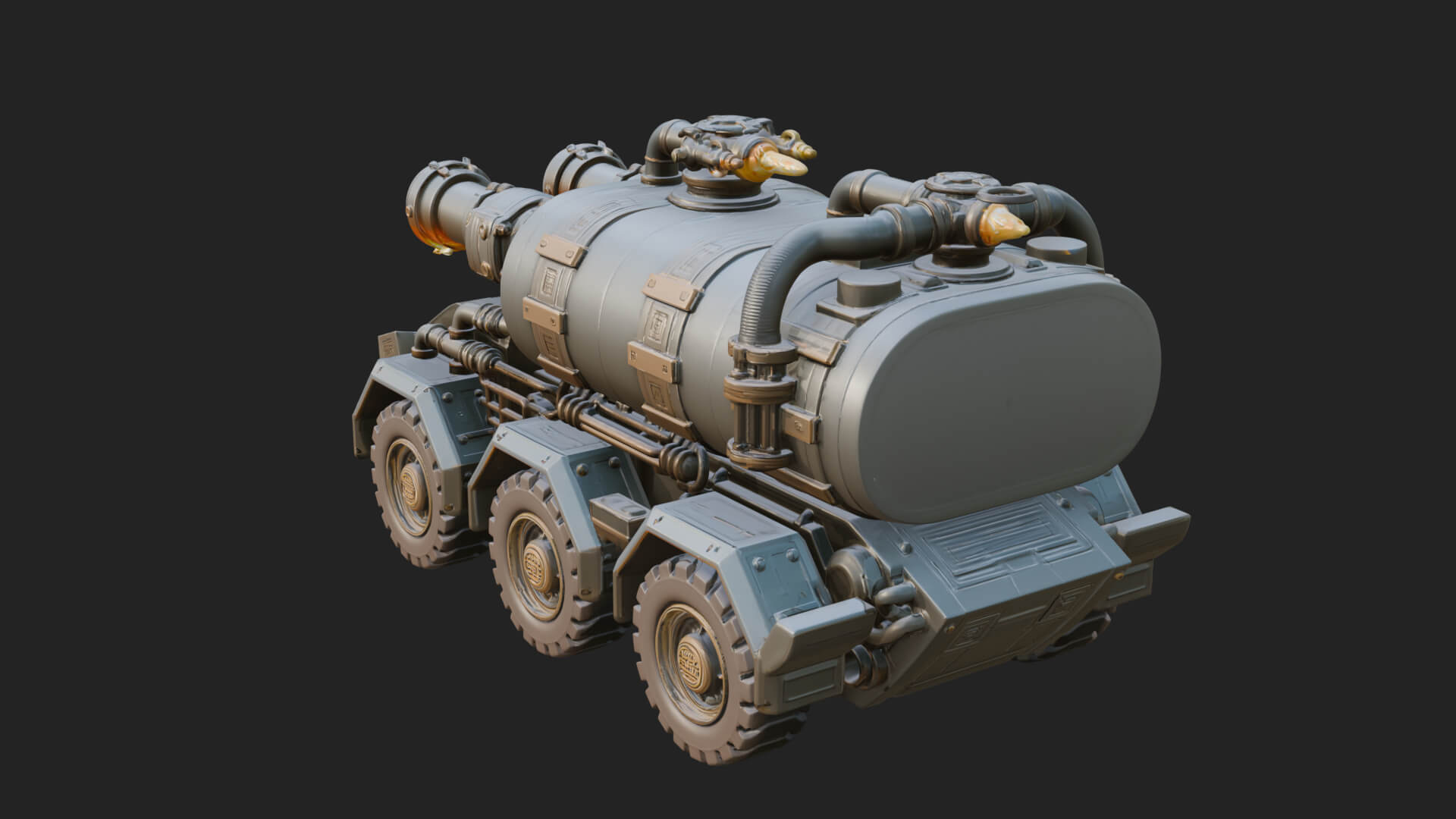 Flame Projector Tank Model Design 4 3D Print Model 3D Model