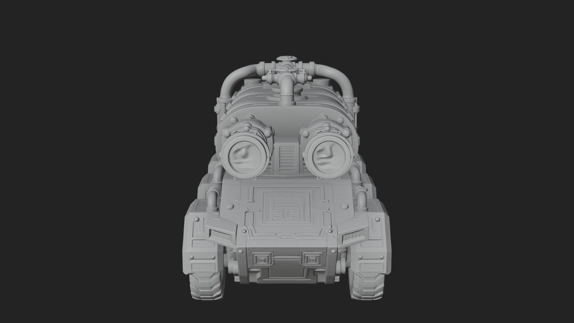 Flame Projector Tank Model Design 4 3D Print Model 3D Model