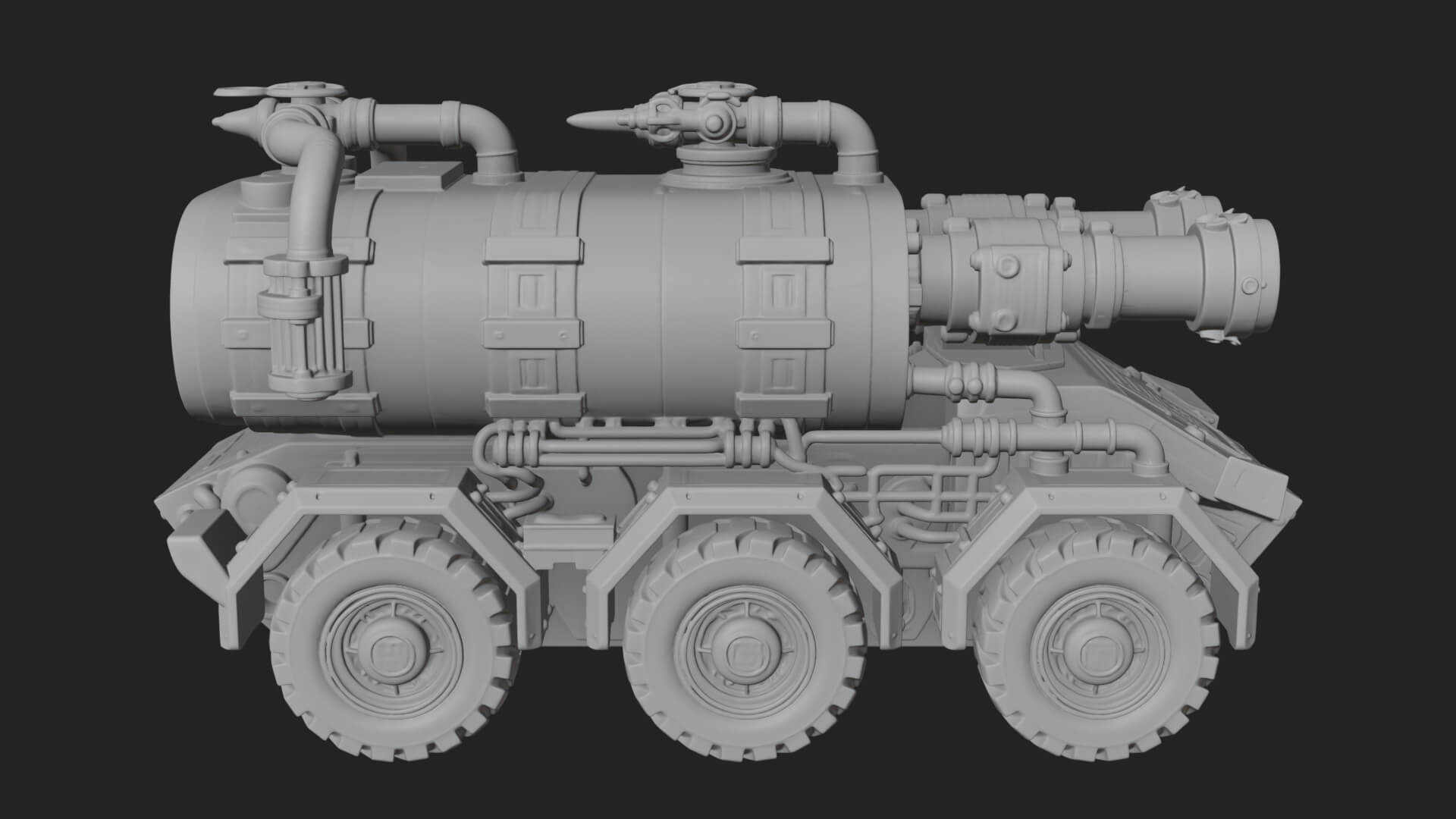 Flame Projector Tank Model Design 4 3D Print Model 3D Model