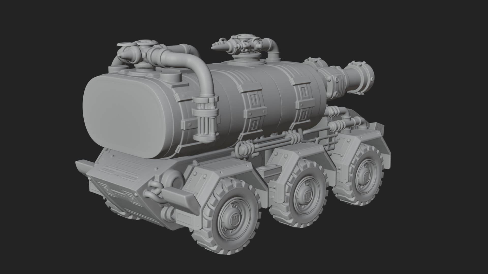 Flame Projector Tank Model Design 4 3D Print Model 3D Model