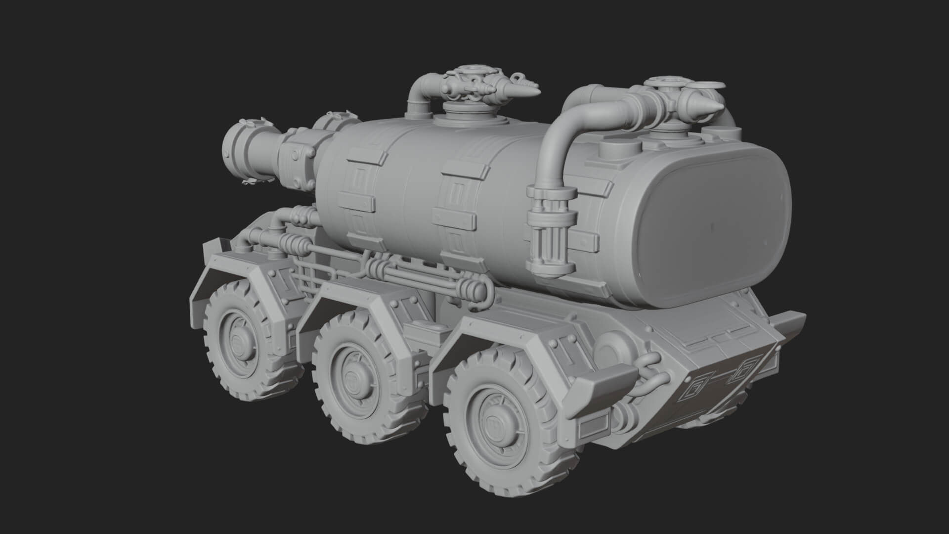 Flame Projector Tank Model Design 4 3D Print Model 3D Model