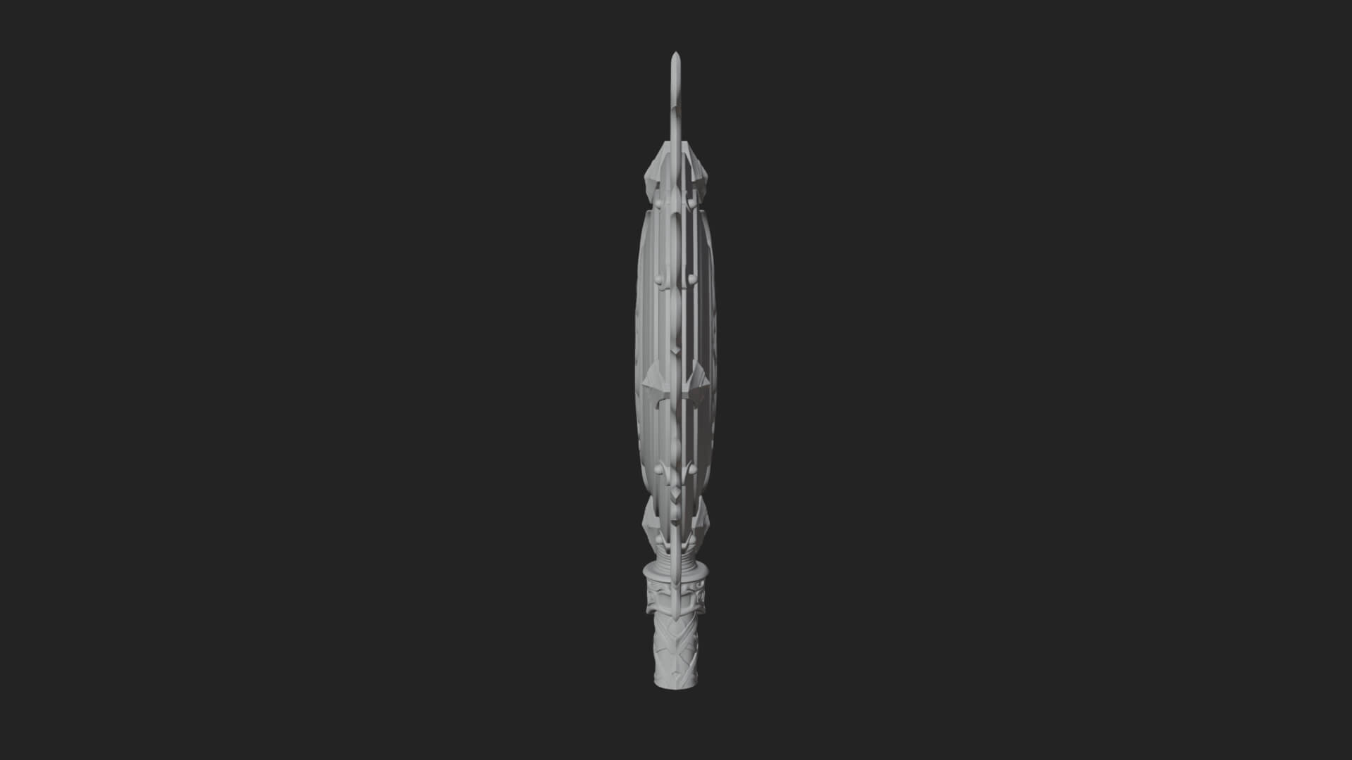 Flame Ringed Shield Model Design 1 3D Print Model 3D Model