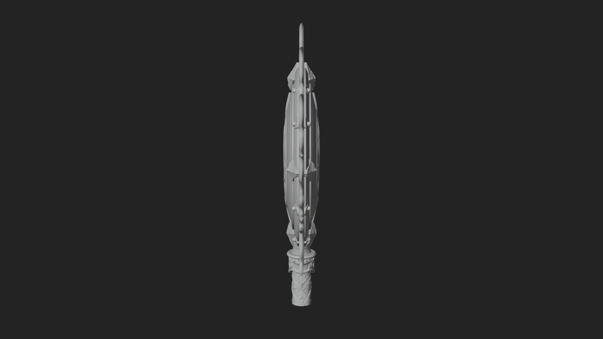 Flame Ringed Shield Model Design 1 3D Print Model 3D Model