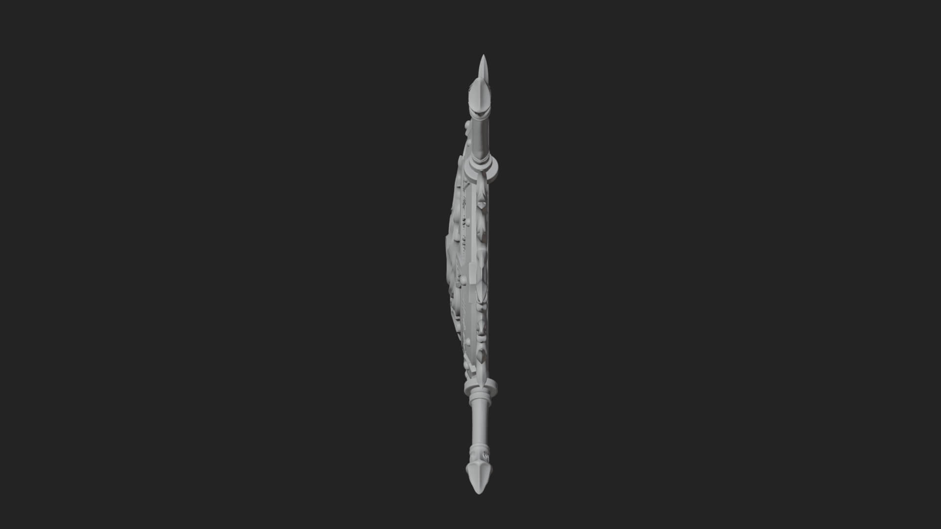 Flame Ringed Shield Model Design 3 3D Print Model 3D Model