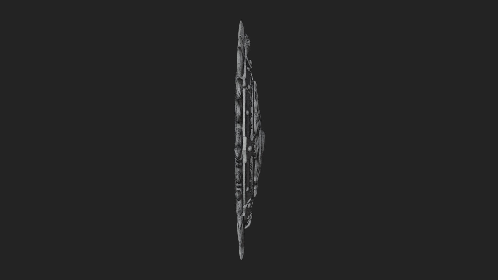 Flame Ringed Shield Model Design 3 3D Print Model 3D Model