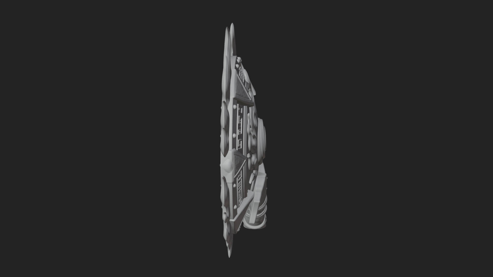Flame Ringed Shield Model Design 4 3D Print Model 3D Model