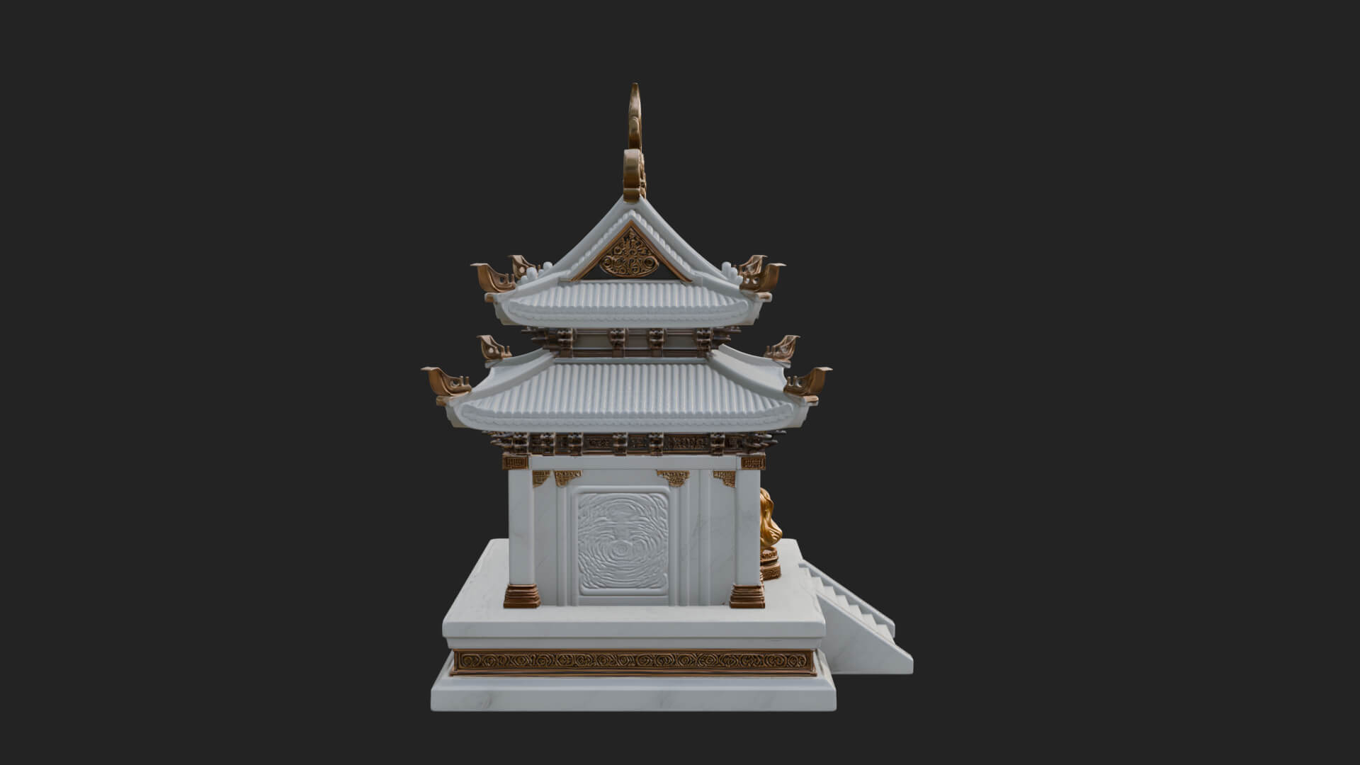 Flame Shrine Temple Design 1 3D Print Model 3D Model