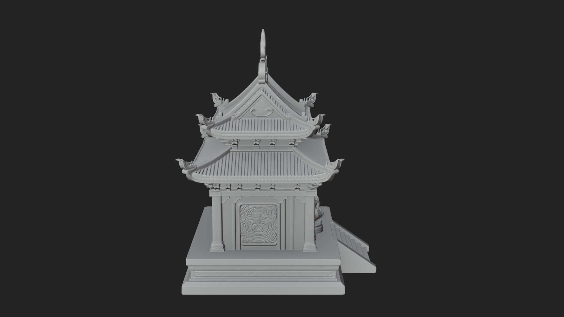 Flame Shrine Temple Design 1 3D Print Model 3D Model