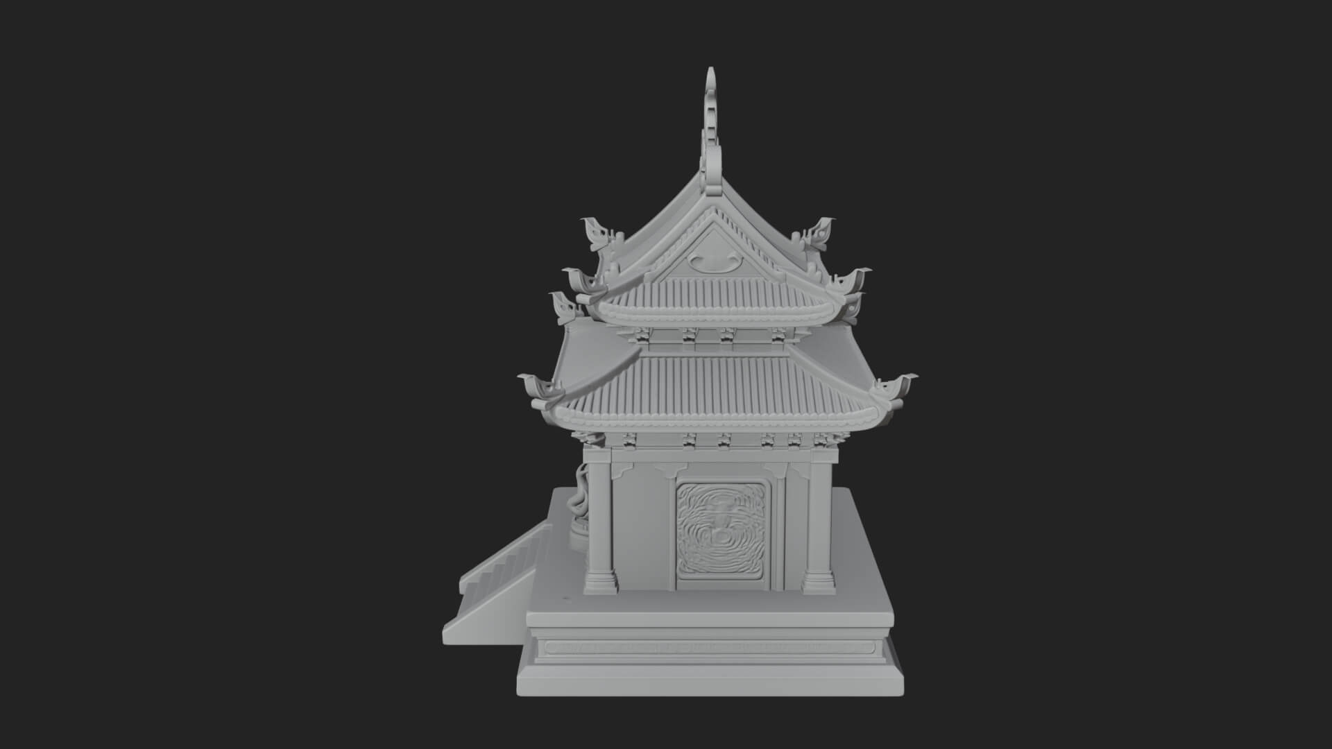 Flame Shrine Temple Design 1 3D Print Model 3D Model