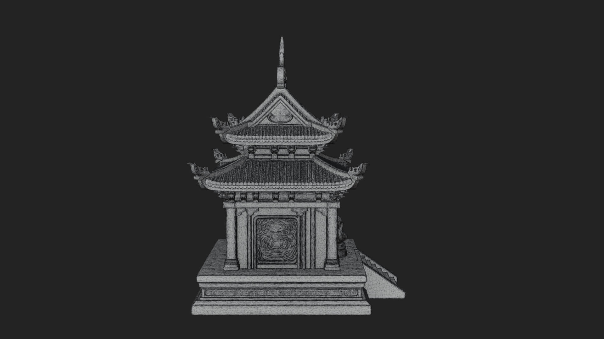 Flame Shrine Temple Design 1 3D Print Model 3D Model