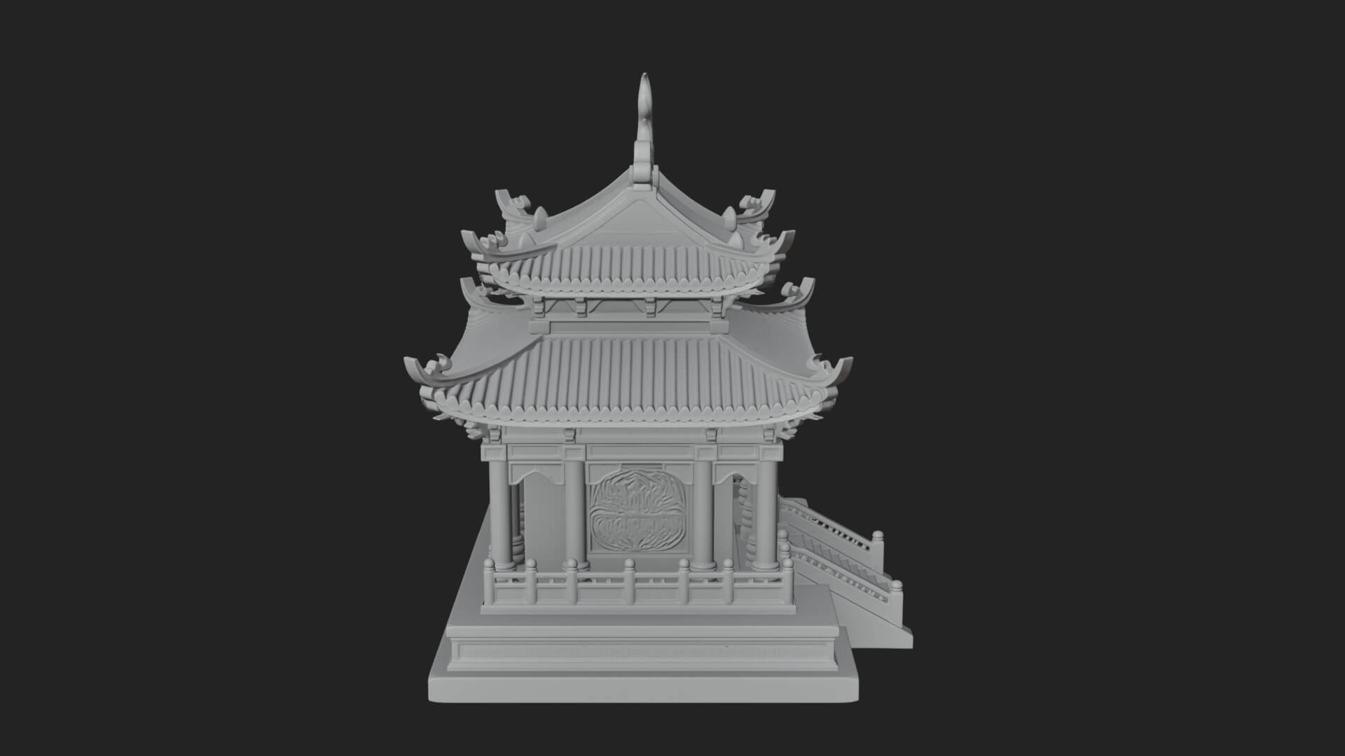 Flame Shrine Temple Design 3 3D Print Model 3D Model