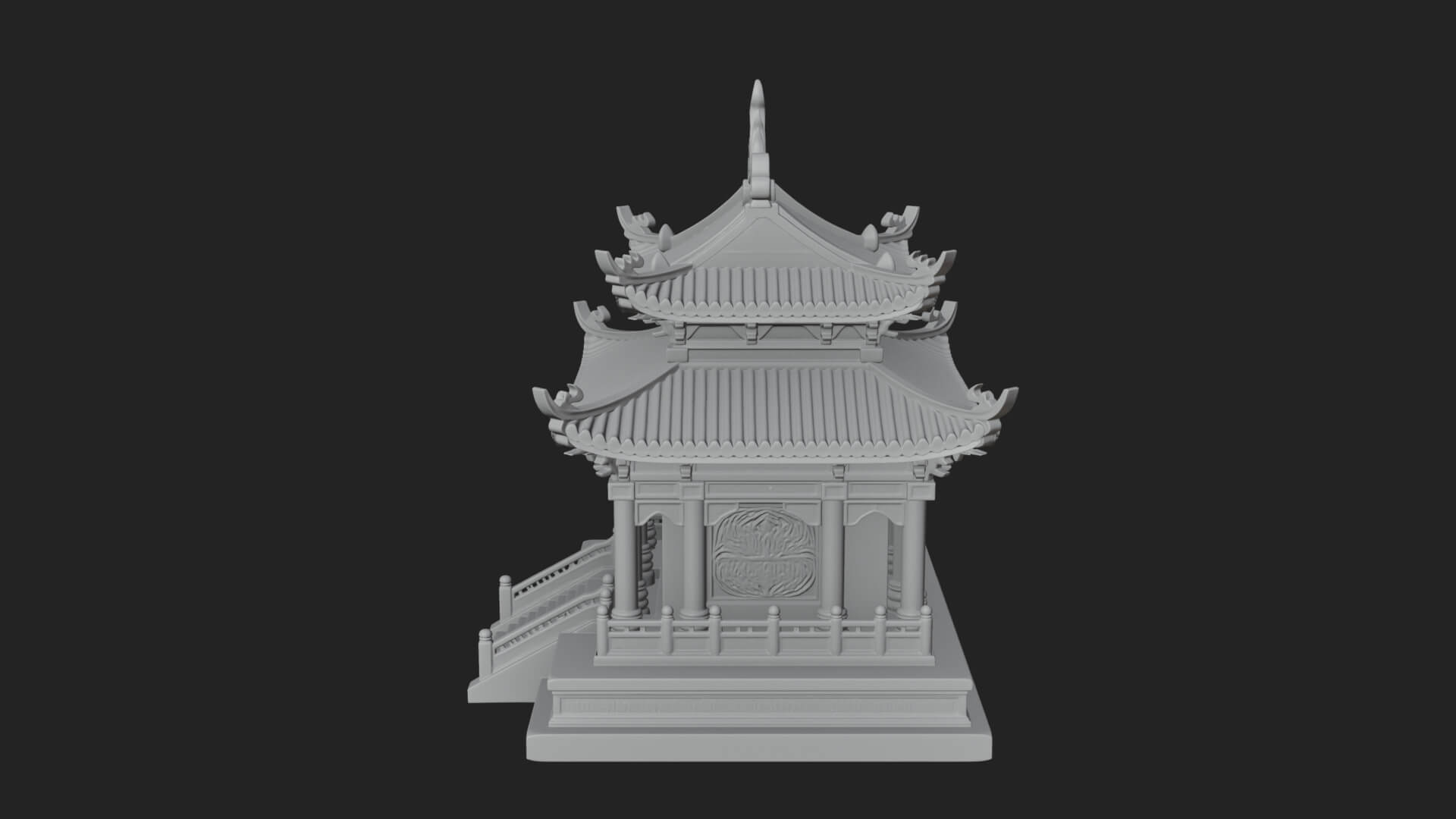 Flame Shrine Temple Design 3 3D Print Model 3D Model