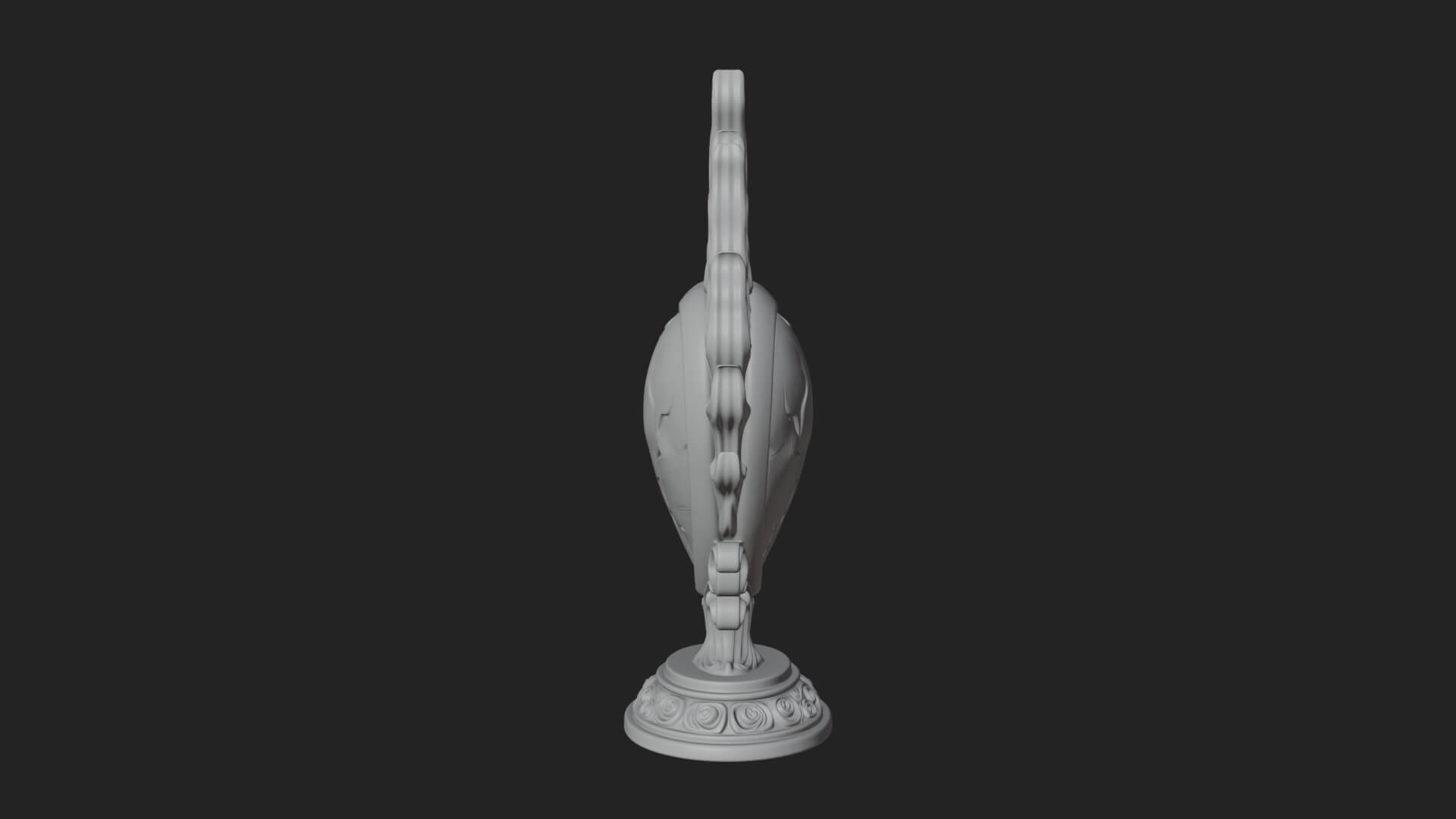 Flaming Heart on Stand Statue Design 1 3D Print Model 3D Model