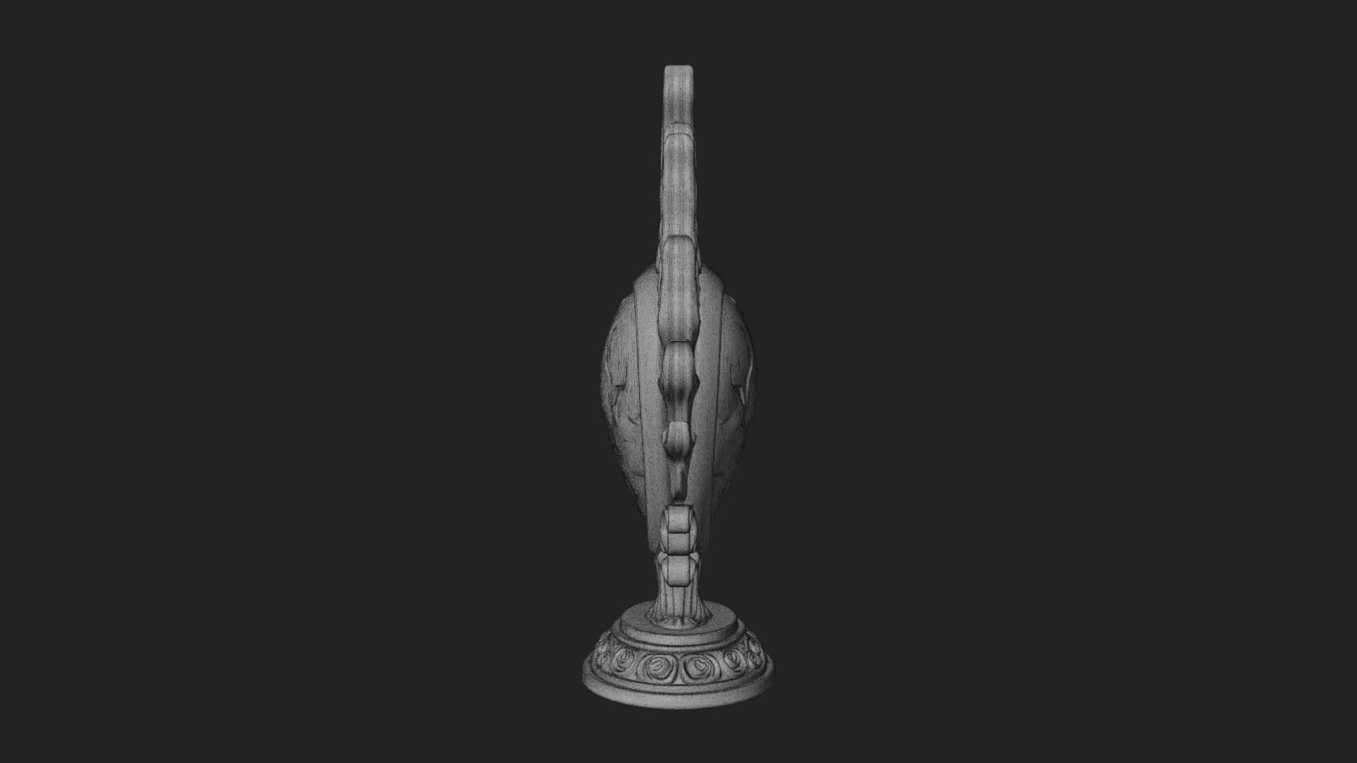 Flaming Heart on Stand Statue Design 1 3D Print Model 3D Model