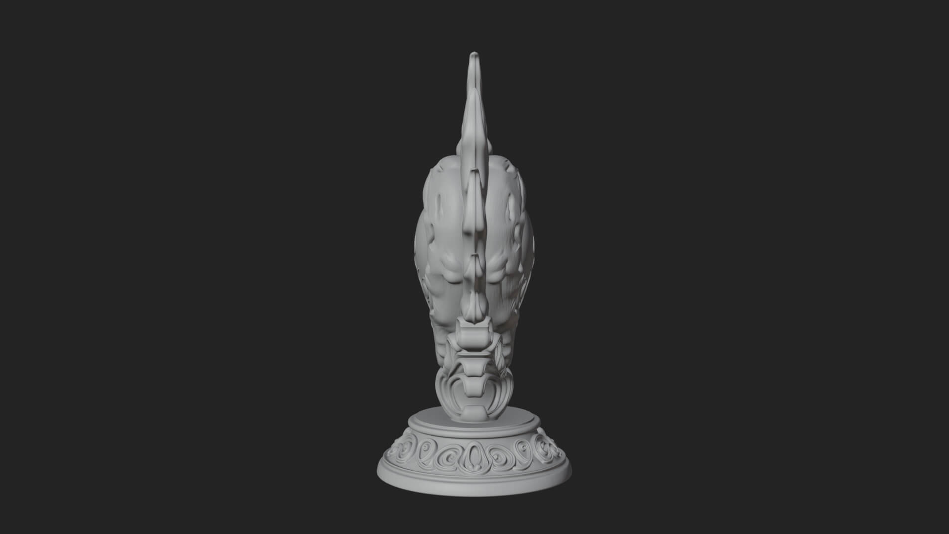 Flaming Heart on Stand Statue Design 2 3D Print Model 3D Model