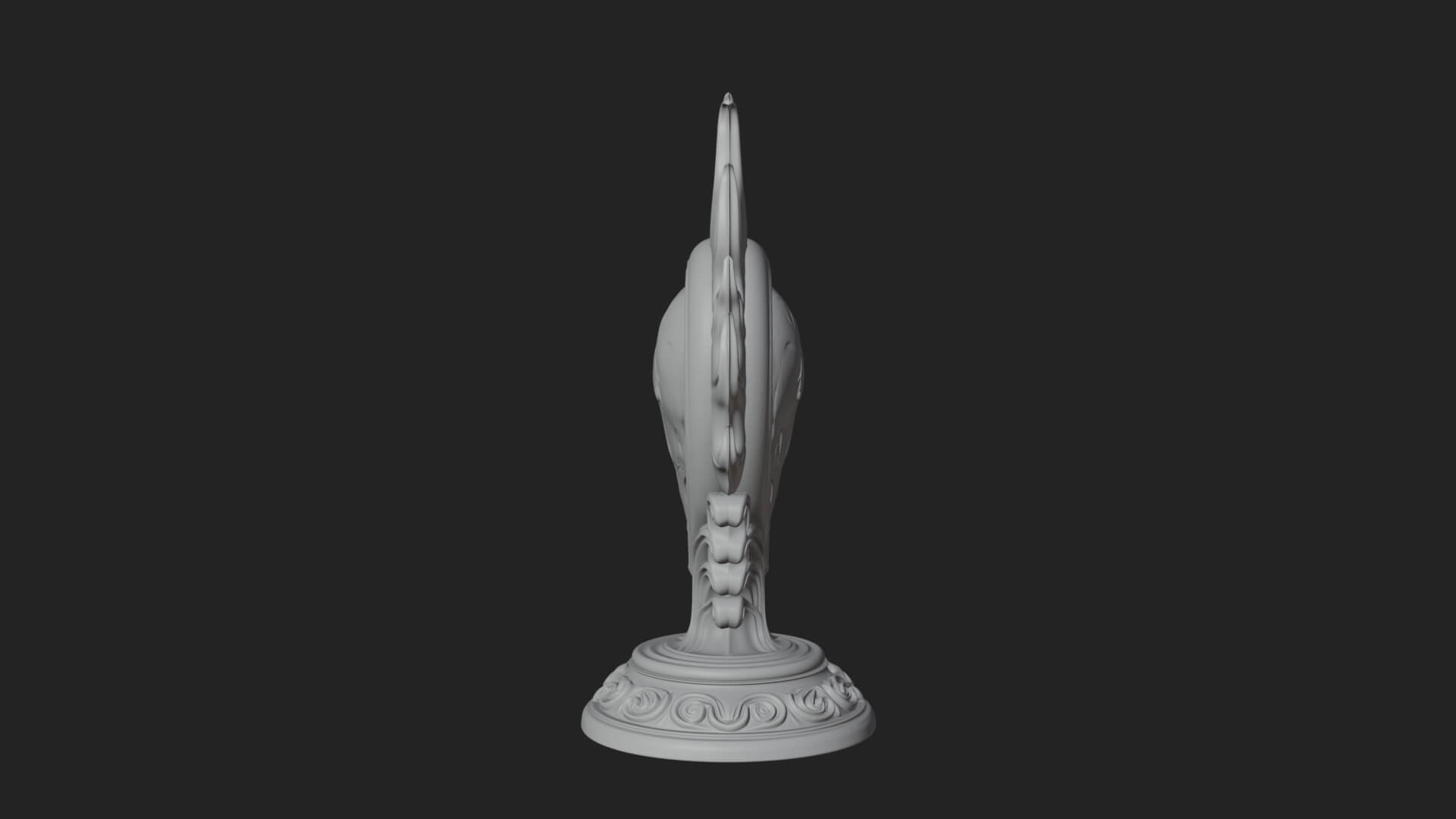 Flaming Heart on Stand Statue Design 3 3D Print Model 3D Model