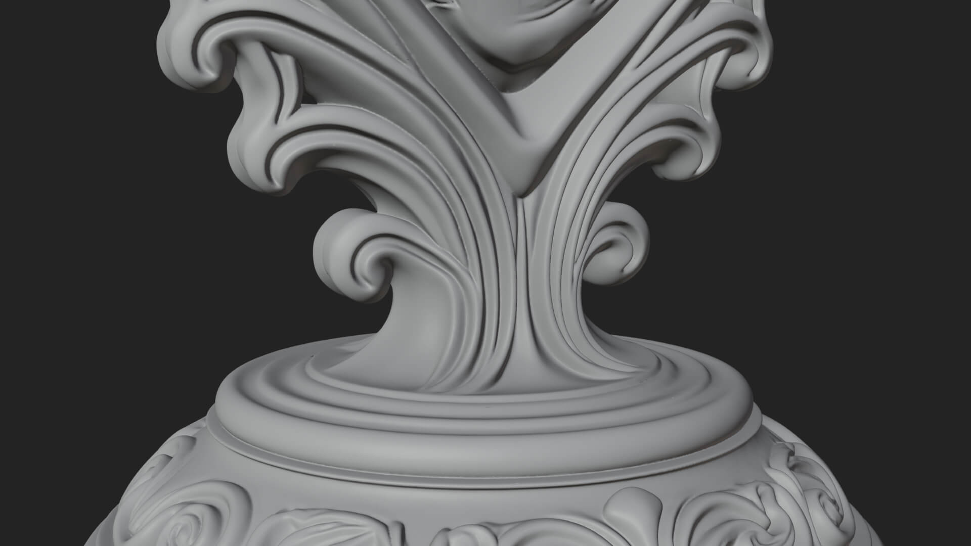 Flaming Heart on Stand Statue Design 3 3D Print Model 3D Model