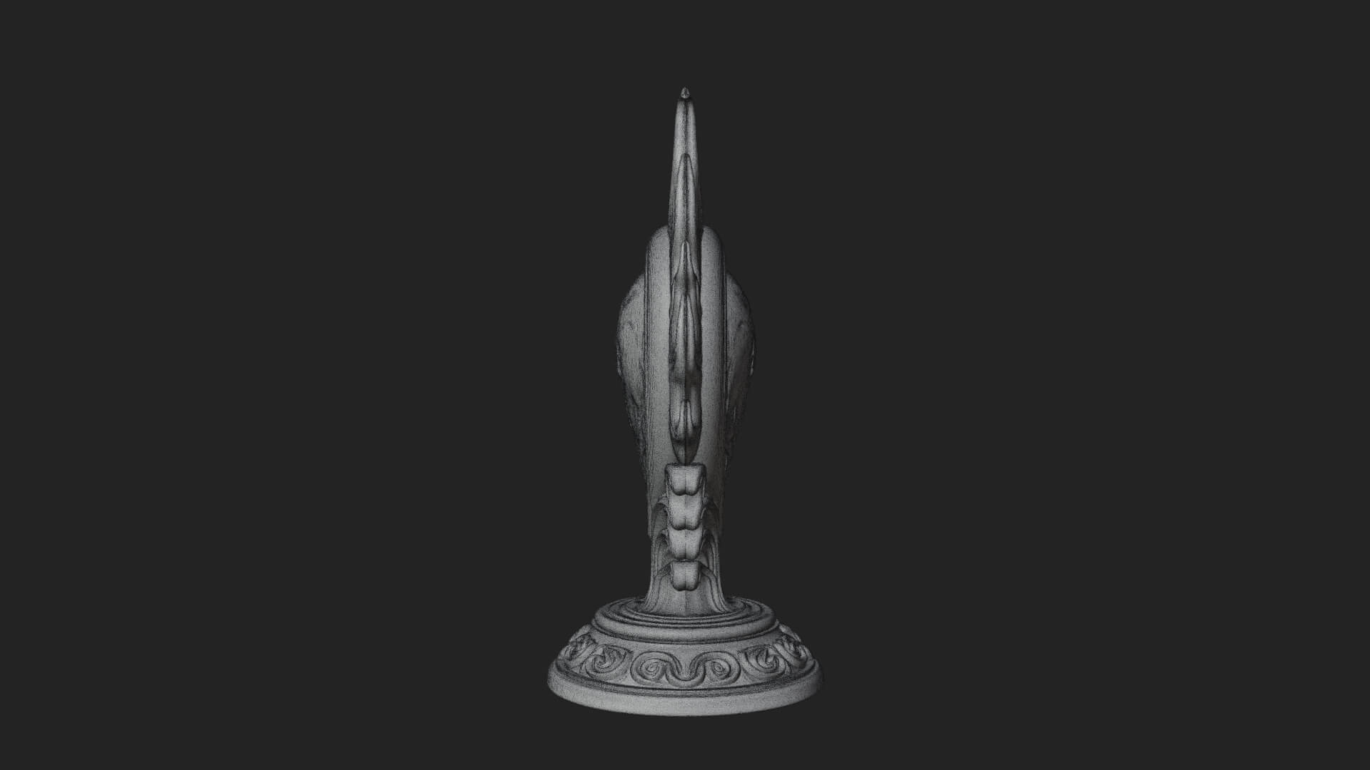 Flaming Heart on Stand Statue Design 3 3D Print Model 3D Model
