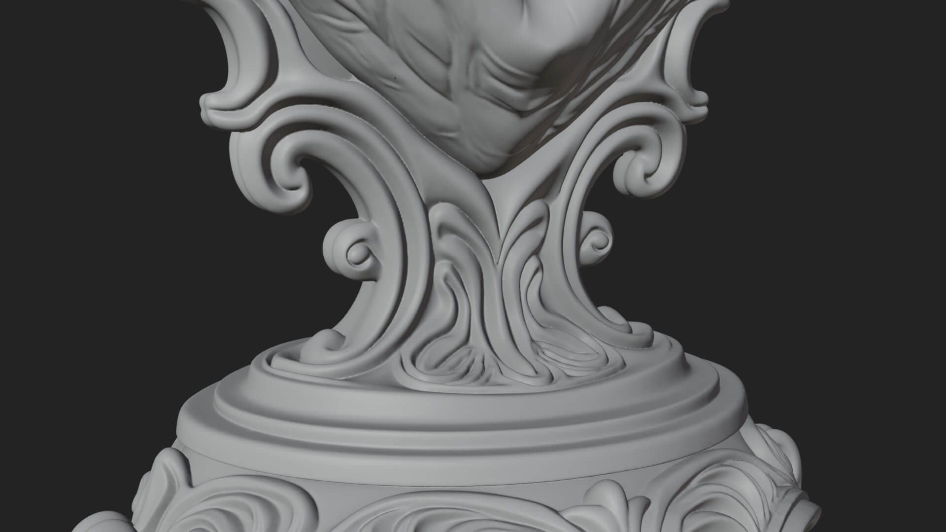 Flaming Heart on Stand Statue Design 4 3D Print Model 3D Model