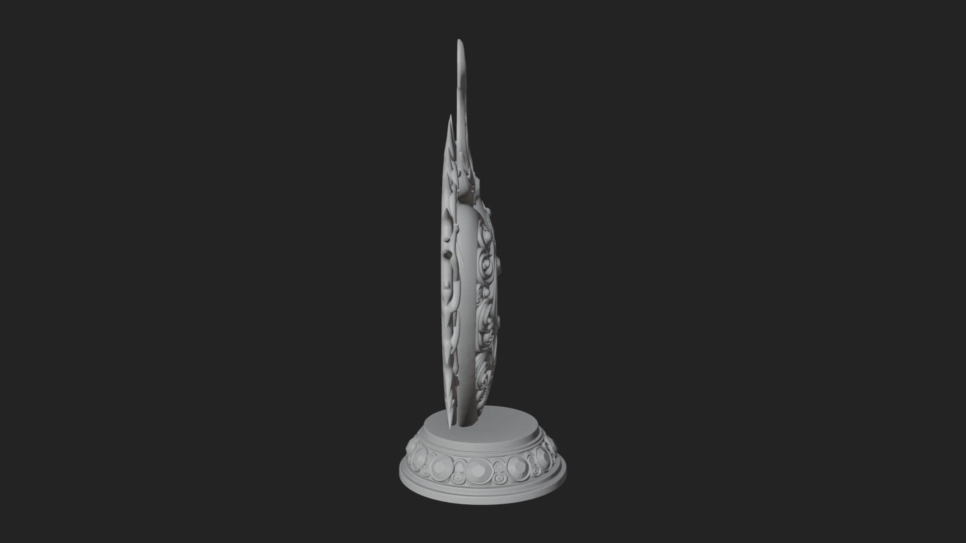Flaming Sacred Heart Ornament Design 4 3D Print Model 3D Model