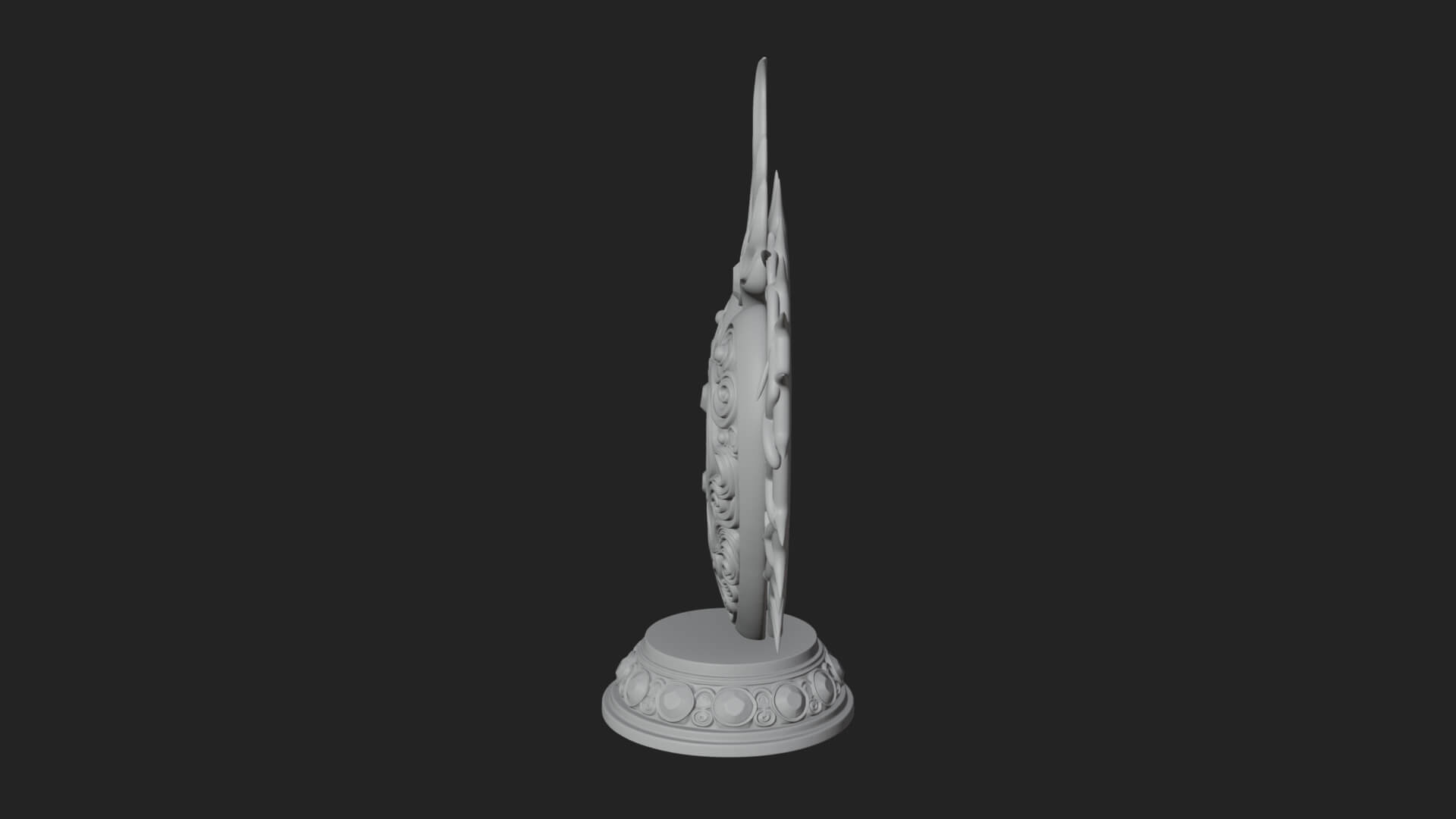 Flaming Sacred Heart Ornament Design 4 3D Print Model 3D Model