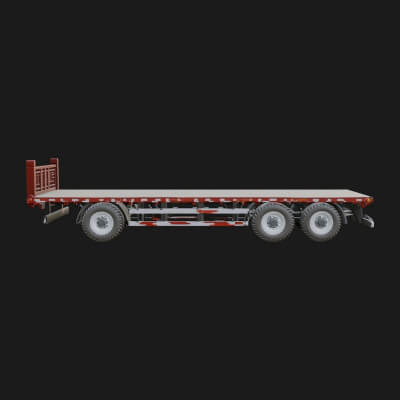 Flatbed Trailer Model Design 2 3D Print Model