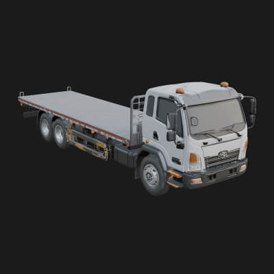 Flatbed Truck Model Design 1 3D Print Model