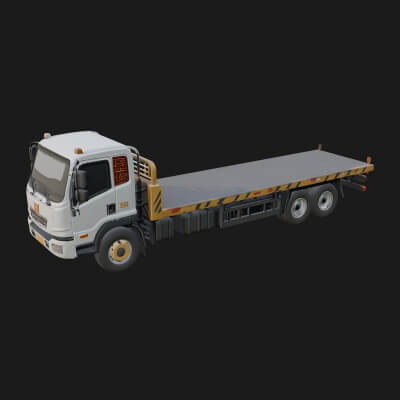 Flatbed Truck Model Design 2 3D Print Model