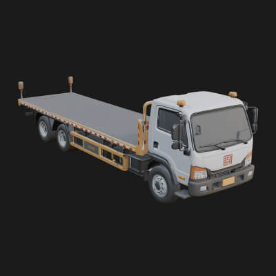 Flatbed Truck Model Design 5 3D Print Model