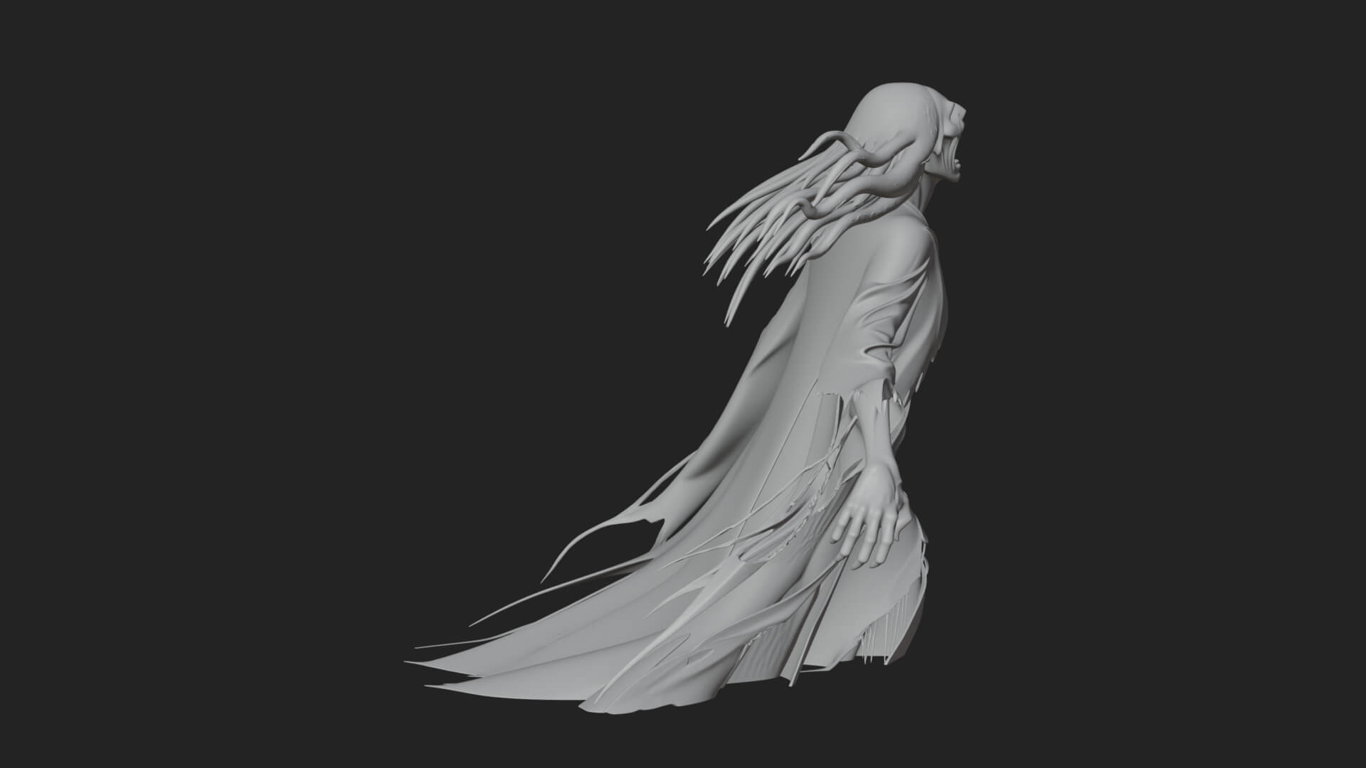 Floating Ghost Statue Design 10 3D Print Model 3D Model