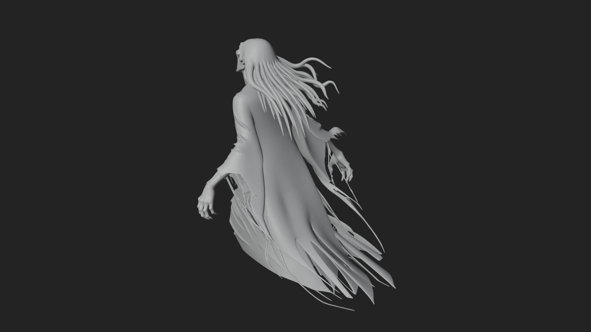 Floating Ghost Statue Design 10 3D Print Model 3D Model