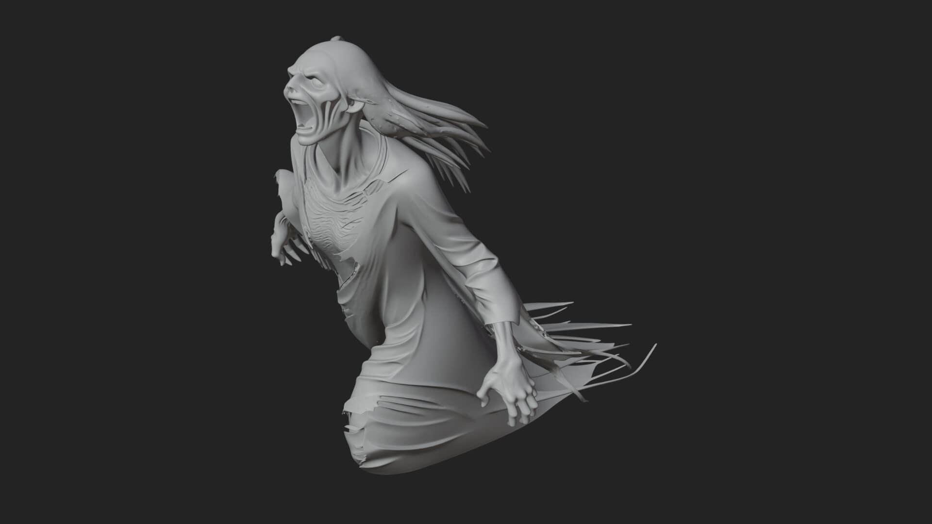 Floating Ghost Statue Design 10 3D Print Model 3D Model
