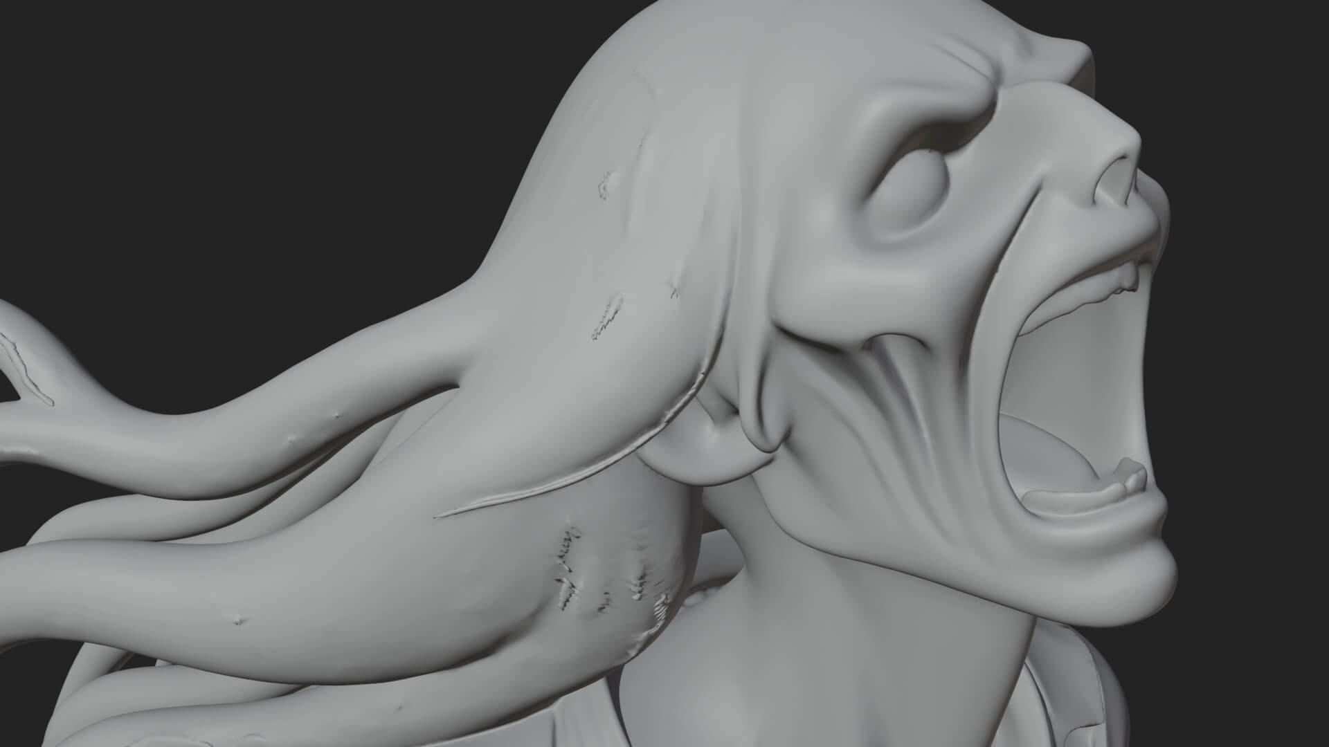 Floating Ghost Statue Design 10 3D Print Model 3D Model