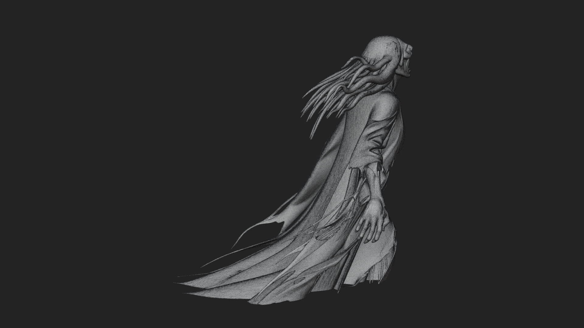 Floating Ghost Statue Design 10 3D Print Model 3D Model