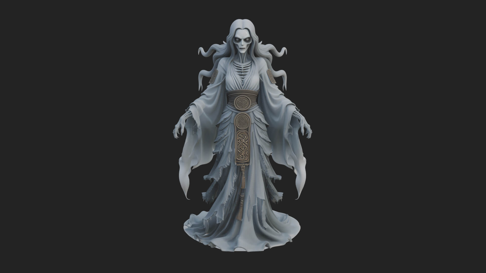 Floating Ghost Statue Design 11 3D Print Model 3D Model