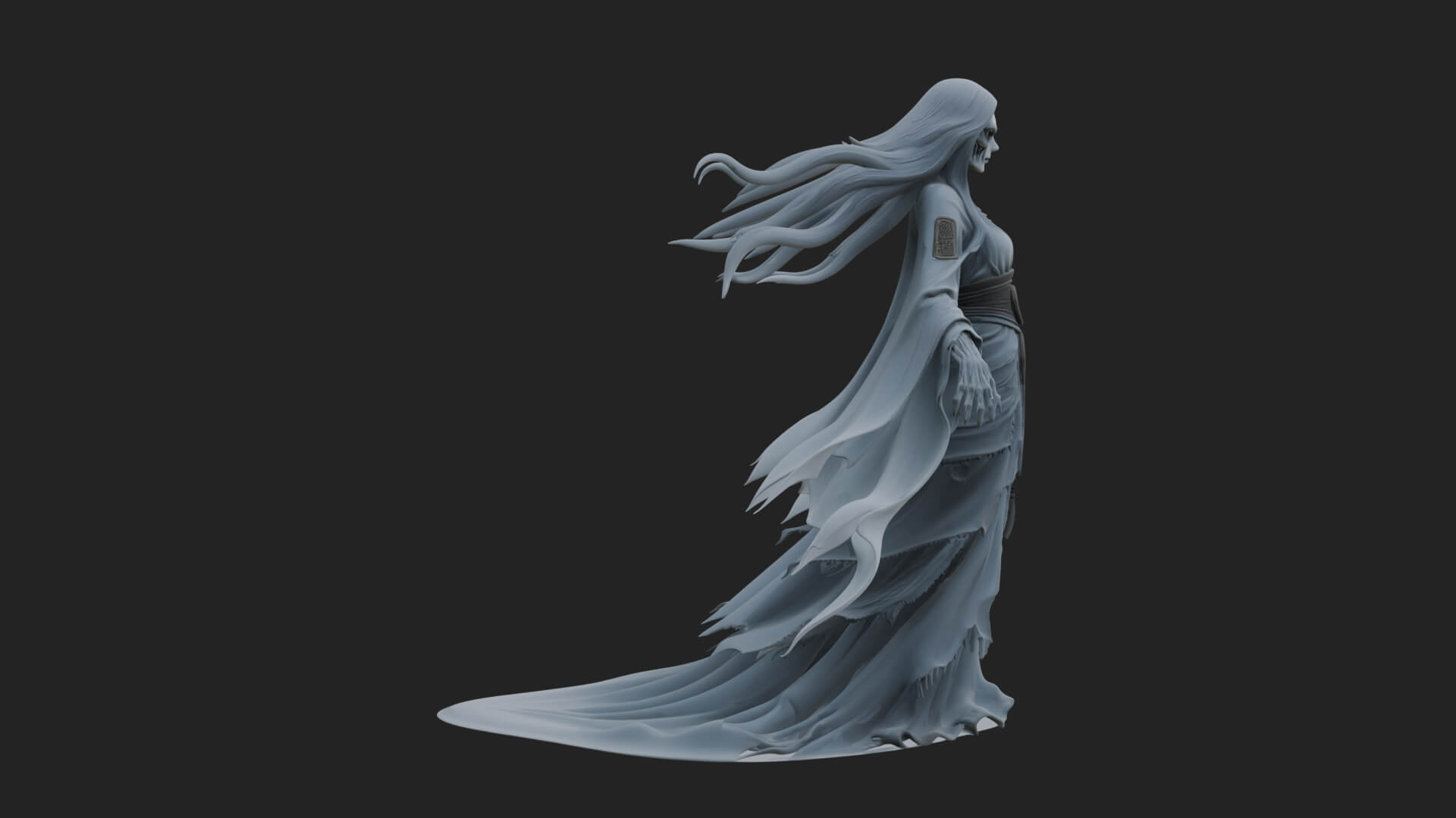 Floating Ghost Statue Design 11 3D Print Model 3D Model