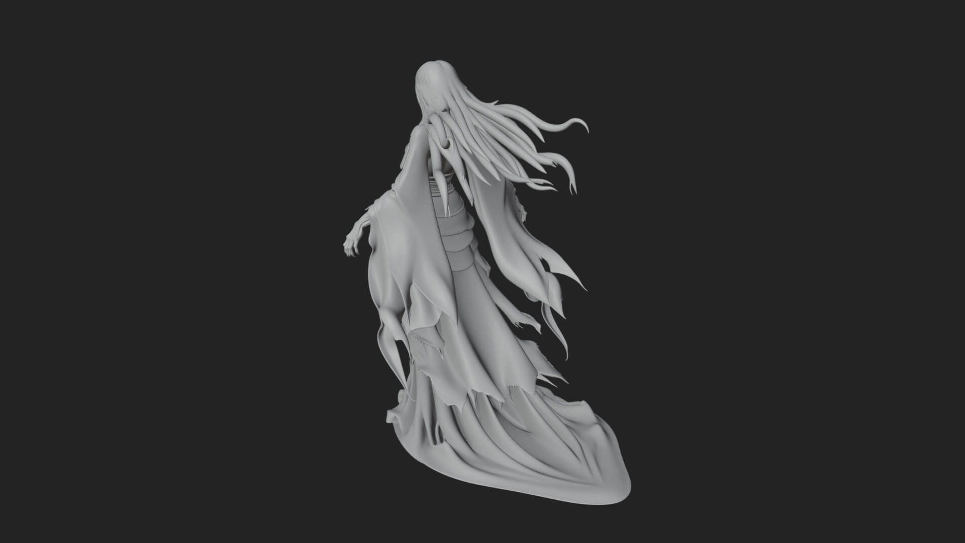 Floating Ghost Statue Design 11 3D Print Model 3D Model
