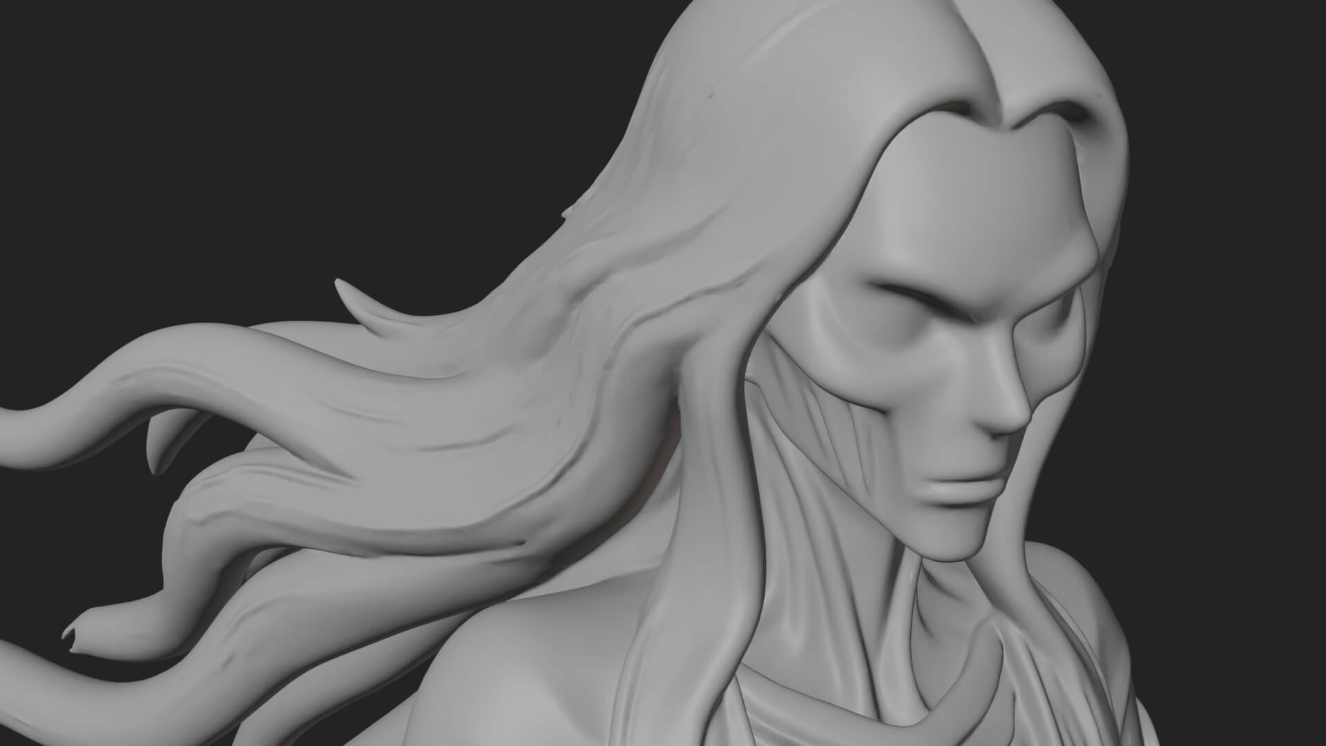 Floating Ghost Statue Design 11 3D Print Model 3D Model