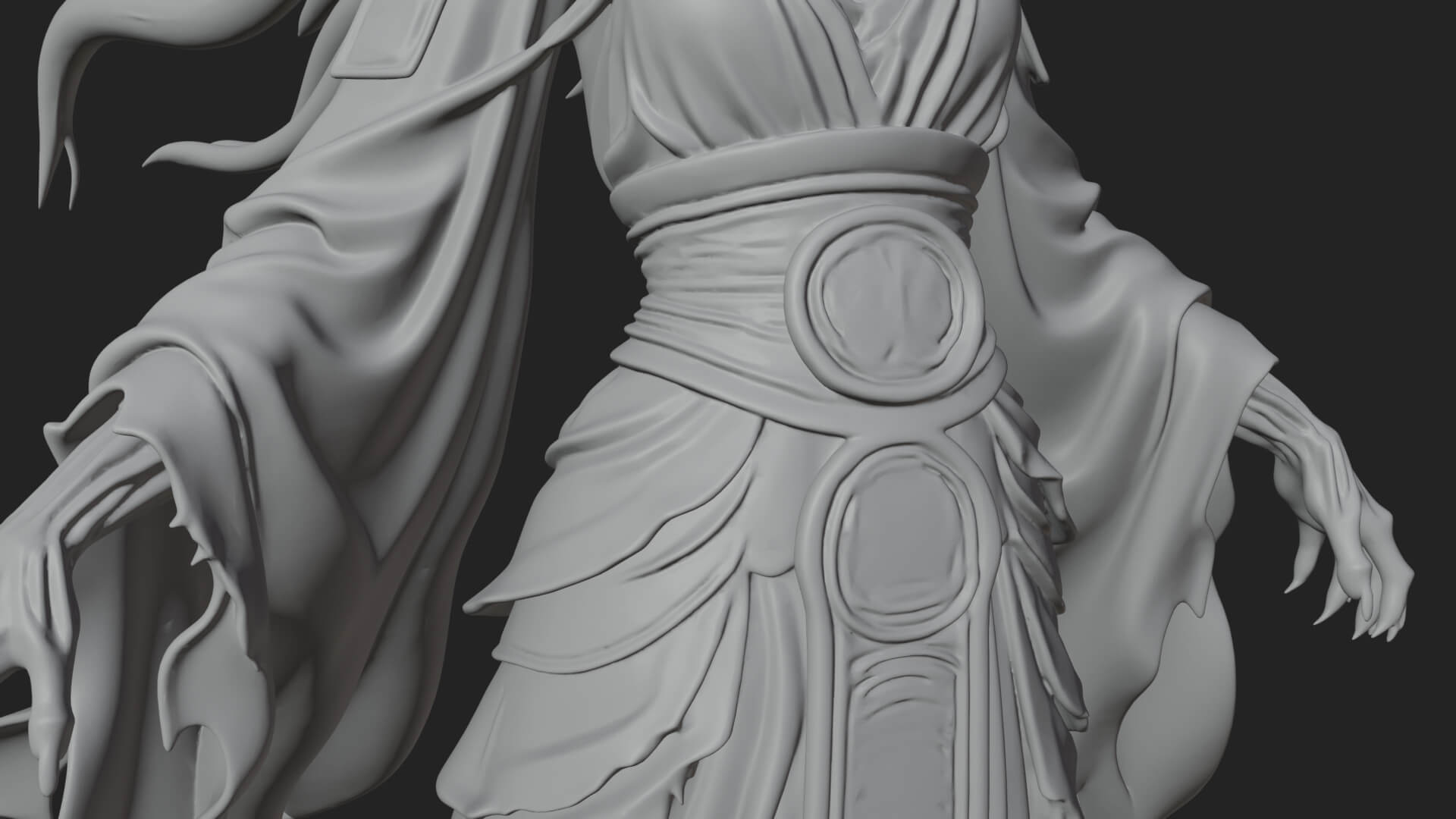 Floating Ghost Statue Design 11 3D Print Model 3D Model