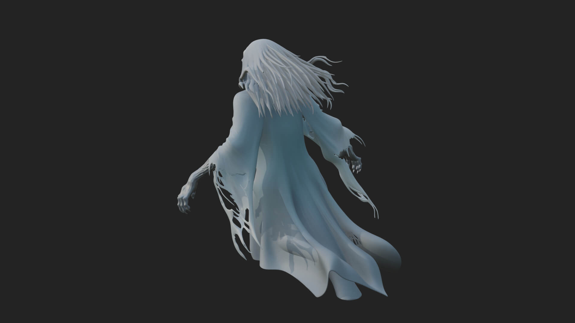 Floating Ghost Statue Design 4 3D Print Model 3D Model