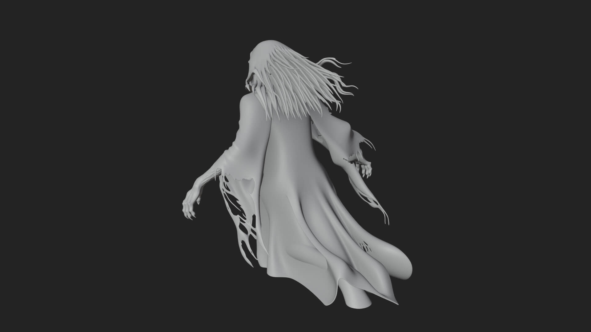 Floating Ghost Statue Design 4 3D Print Model 3D Model