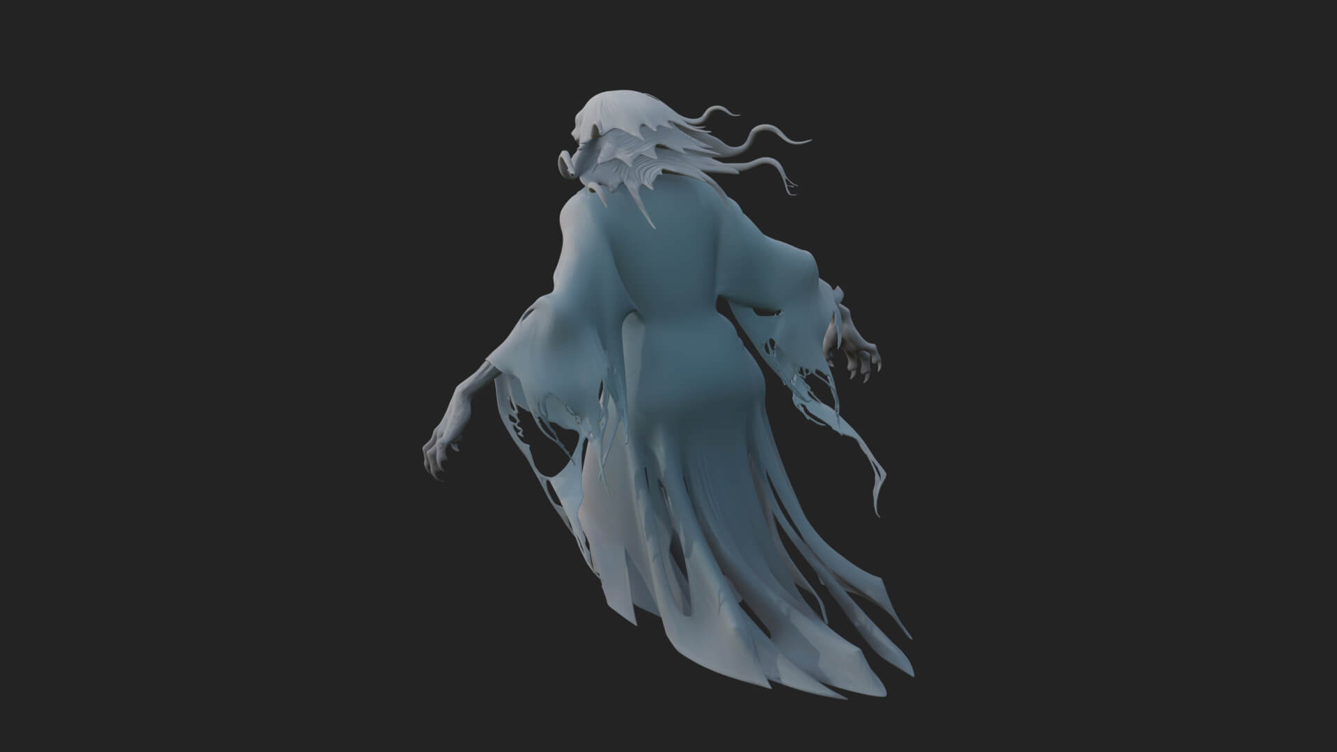 Floating Ghost Statue Design 5 3D Print Model 3D Model