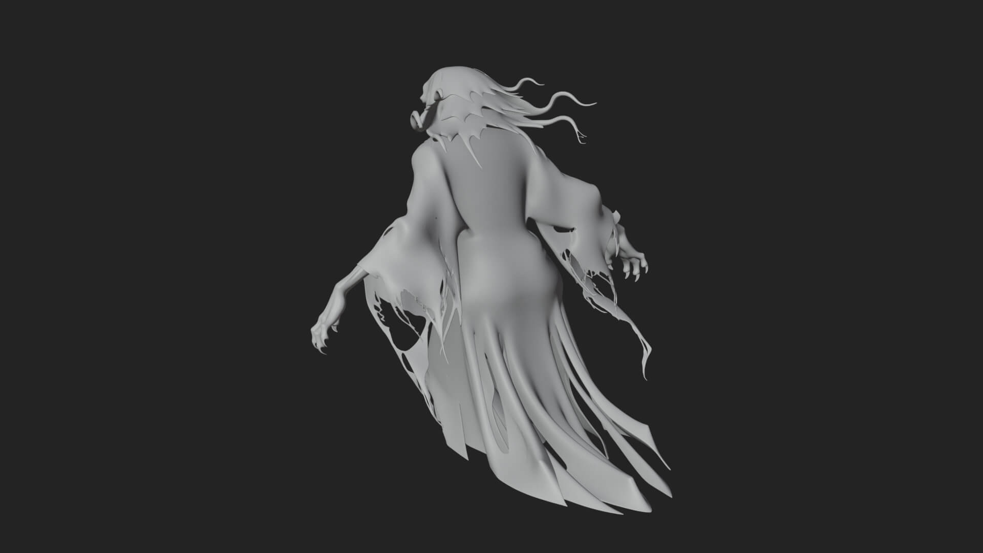 Floating Ghost Statue Design 5 3D Print Model 3D Model