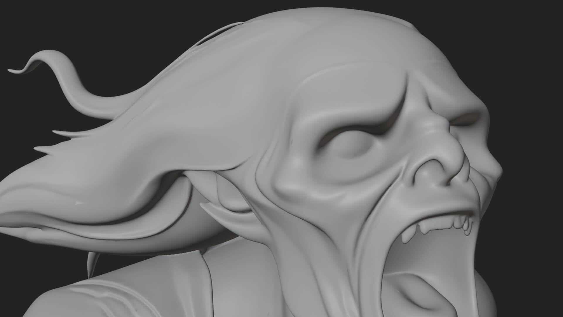 Floating Ghost Statue Design 5 3D Print Model 3D Model