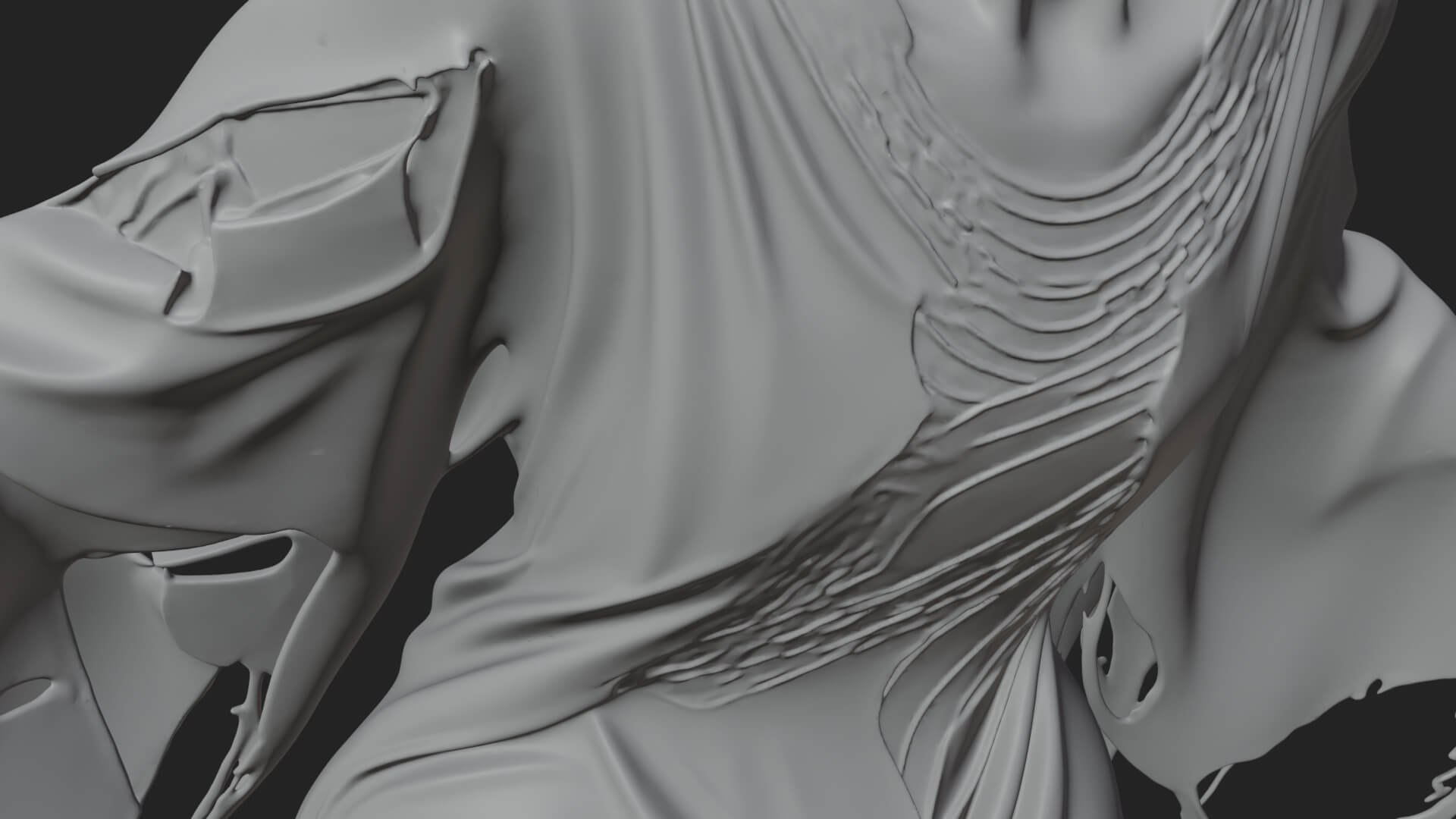 Floating Ghost Statue Design 5 3D Print Model 3D Model