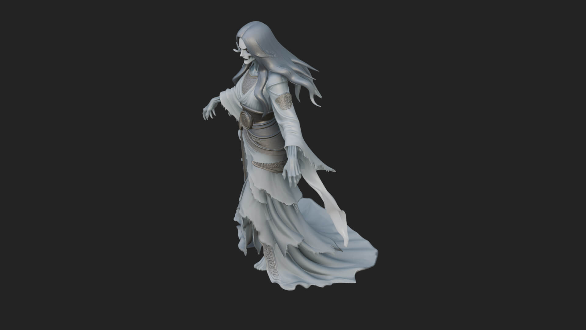 Floating Ghost Statue Design 6 3D Print Model 3D Model