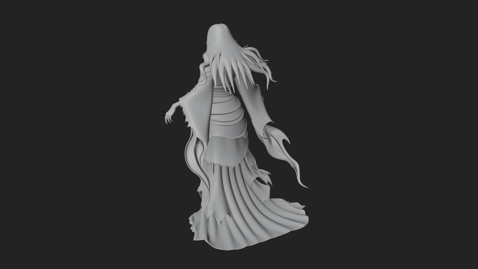 Floating Ghost Statue Design 6 3D Print Model 3D Model