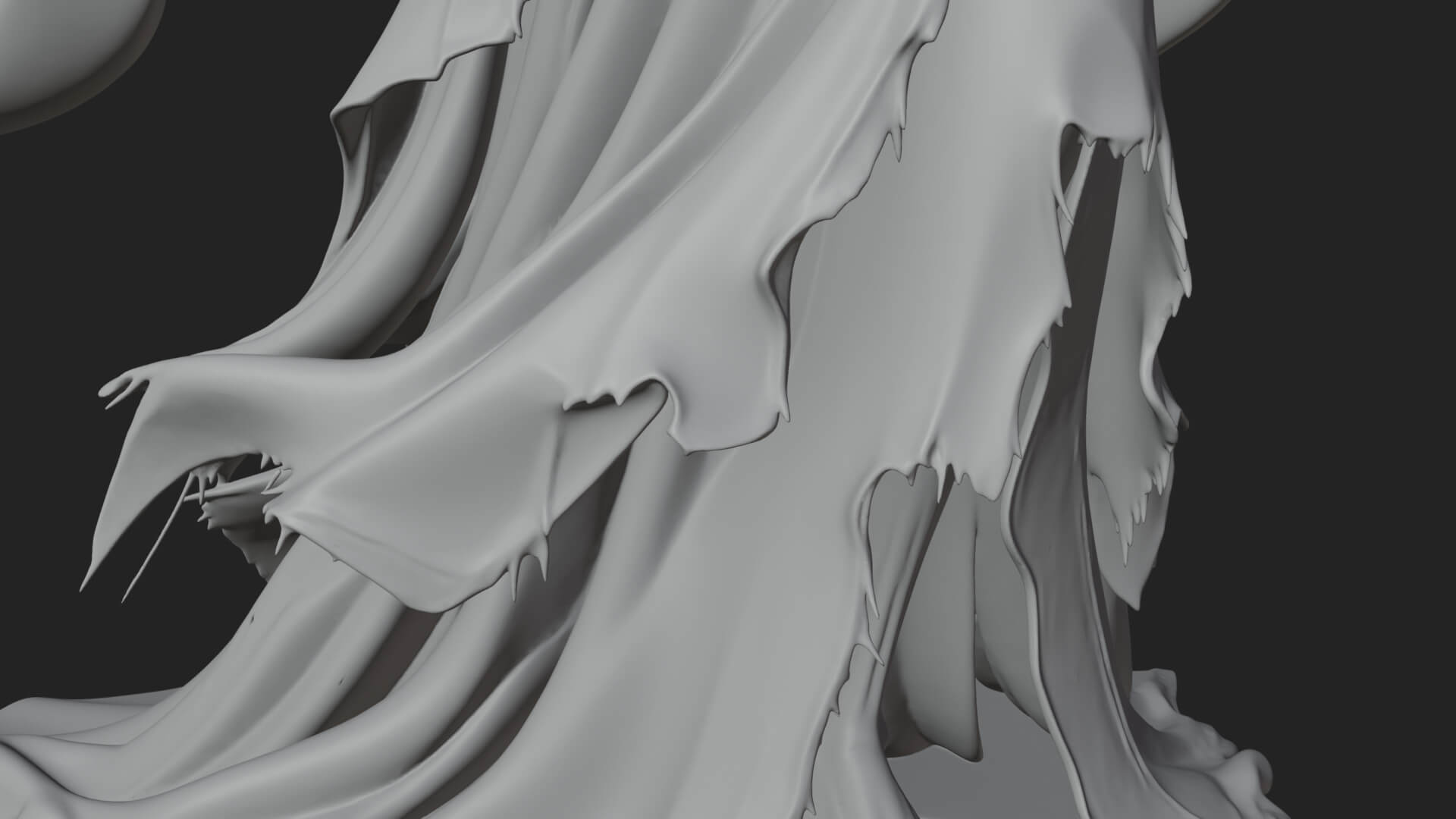 Floating Ghost Statue Design 6 3D Print Model 3D Model